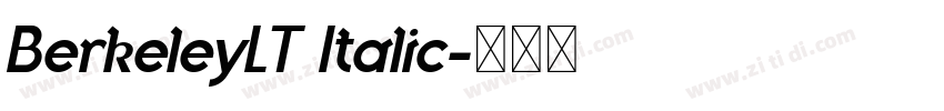 BerkeleyLT Italic字体转换